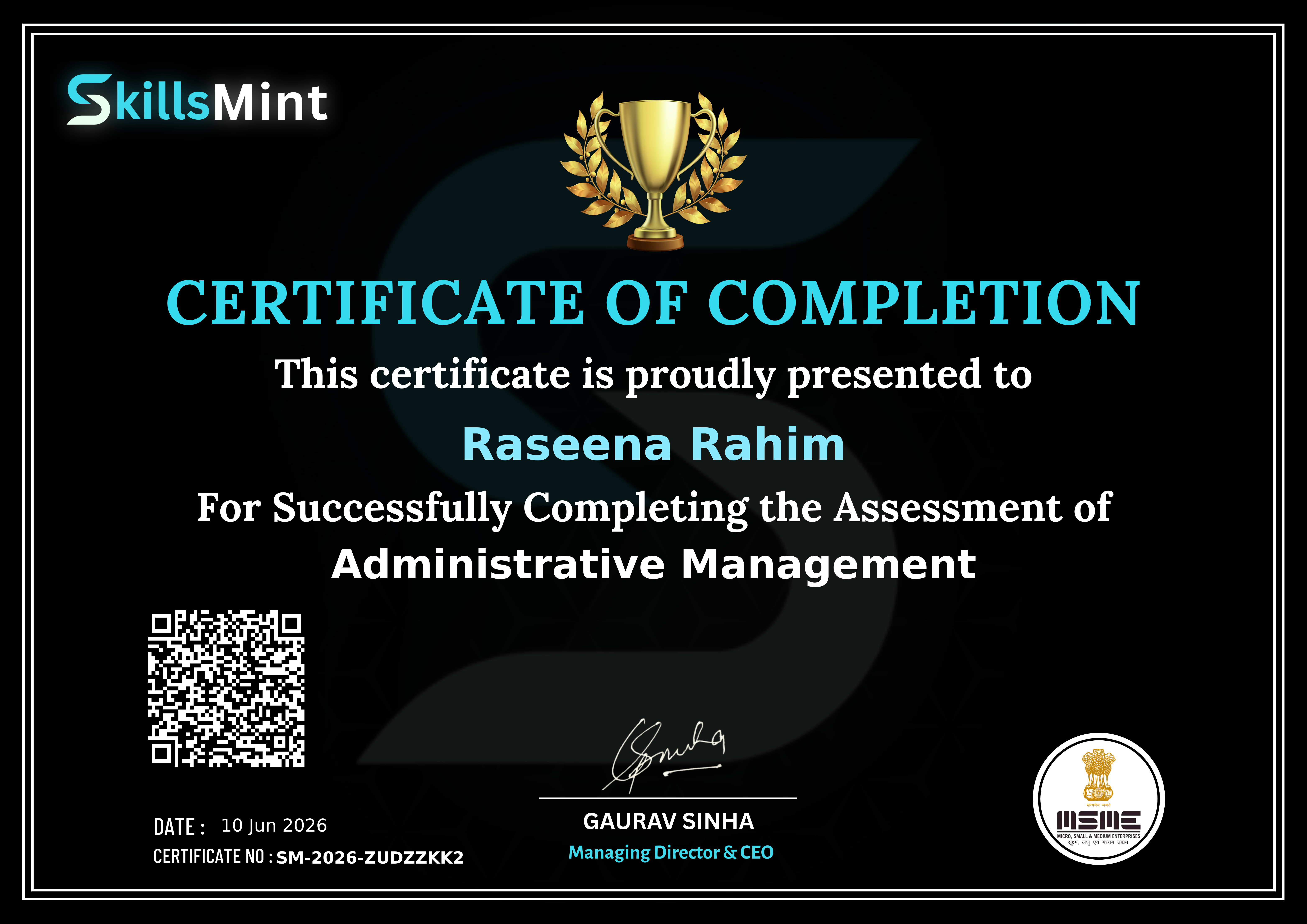Certificate