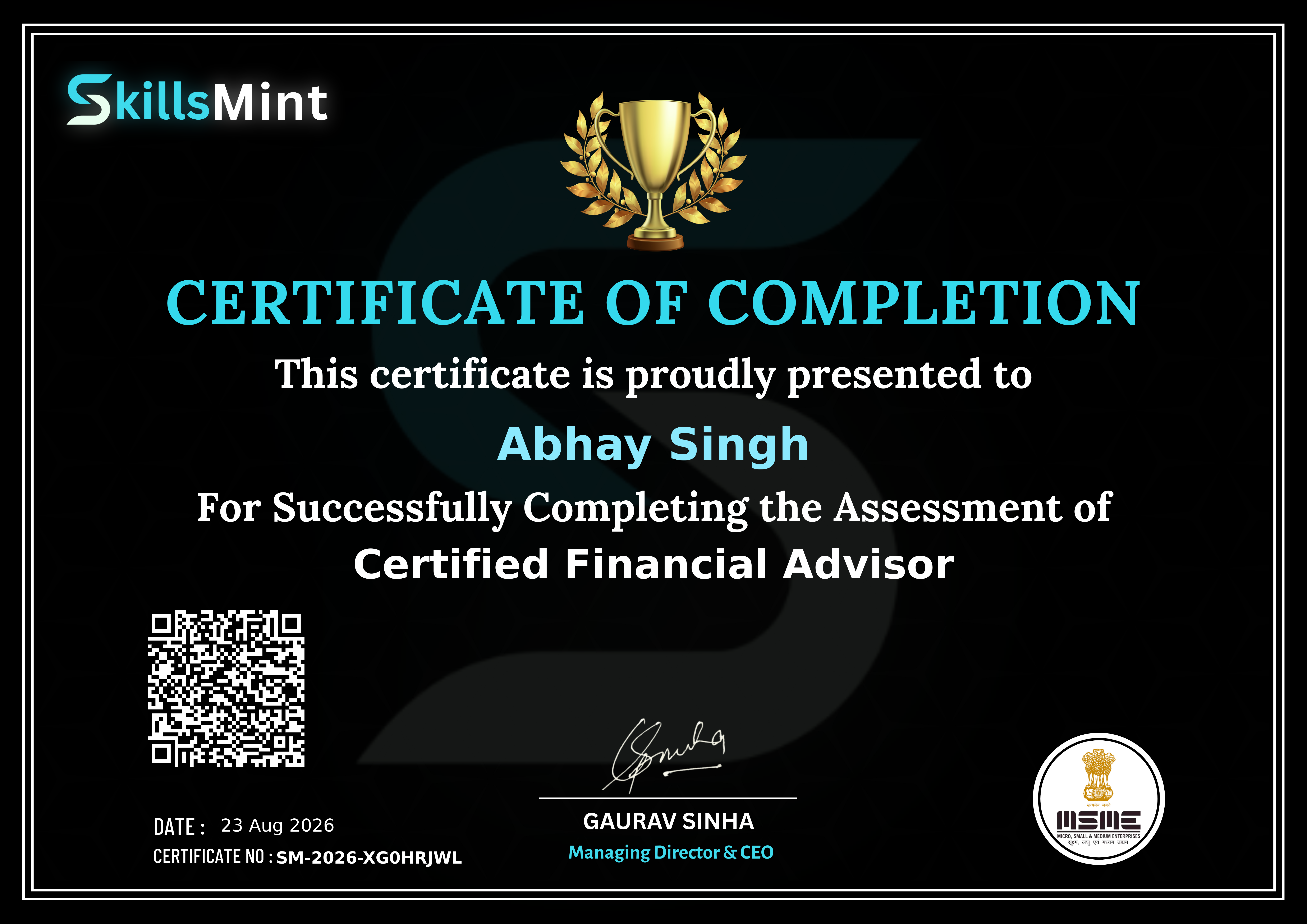 Certificate
