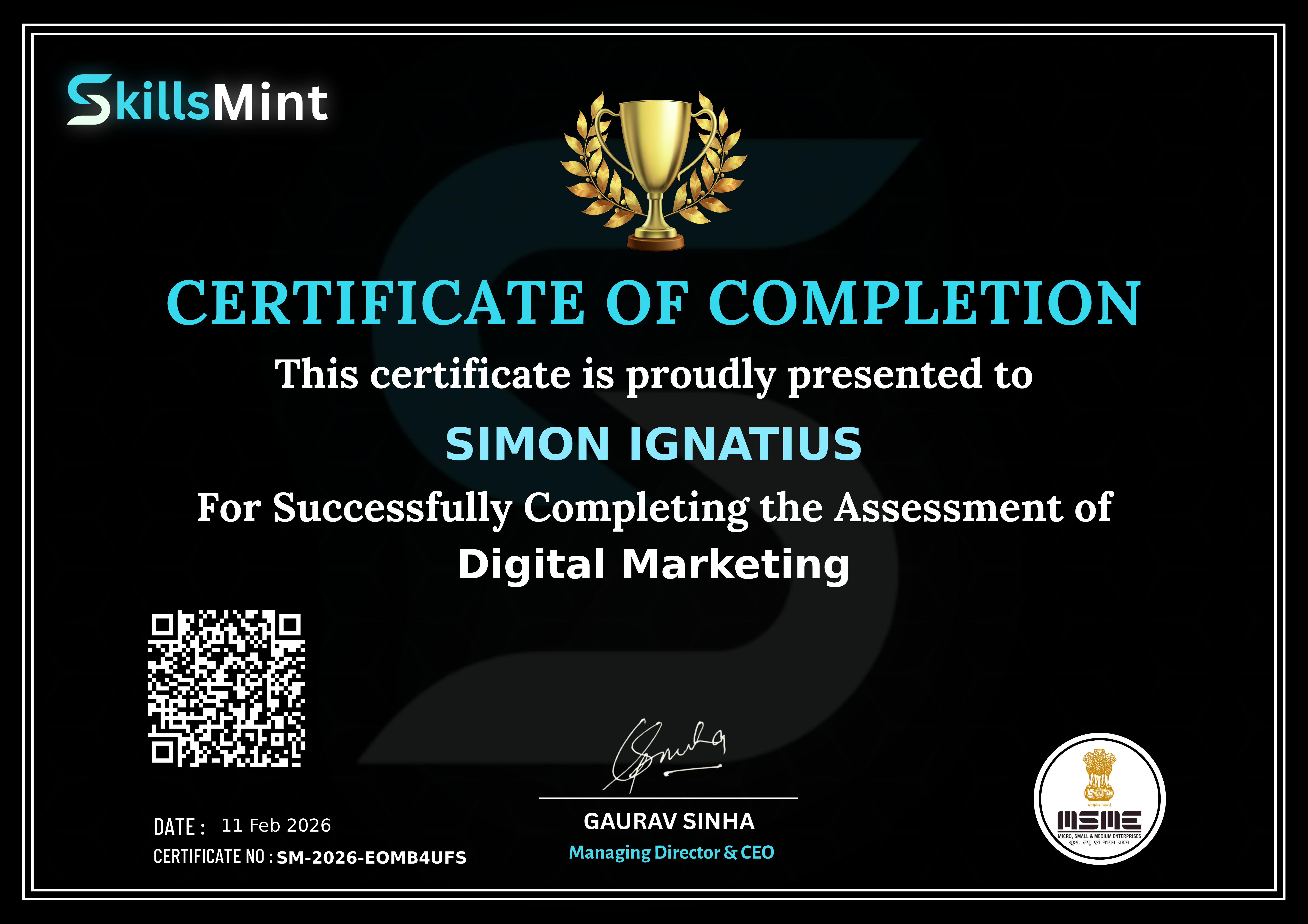 Certificate
