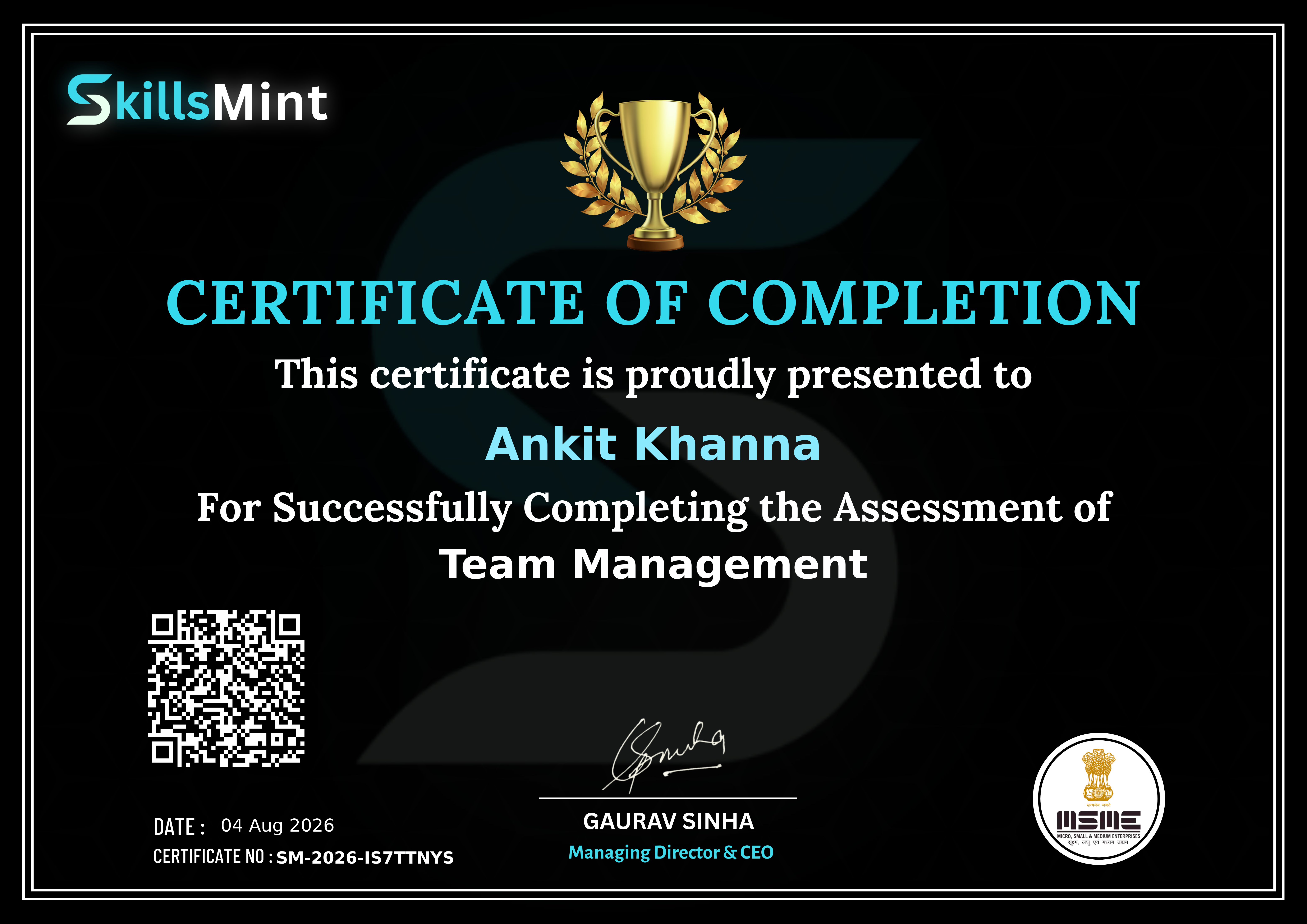 Certificate